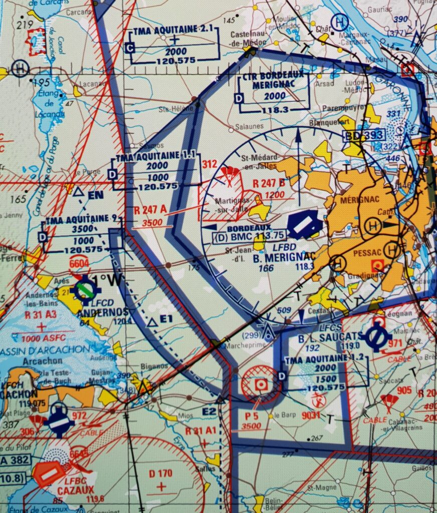 Carte navigation aérienne